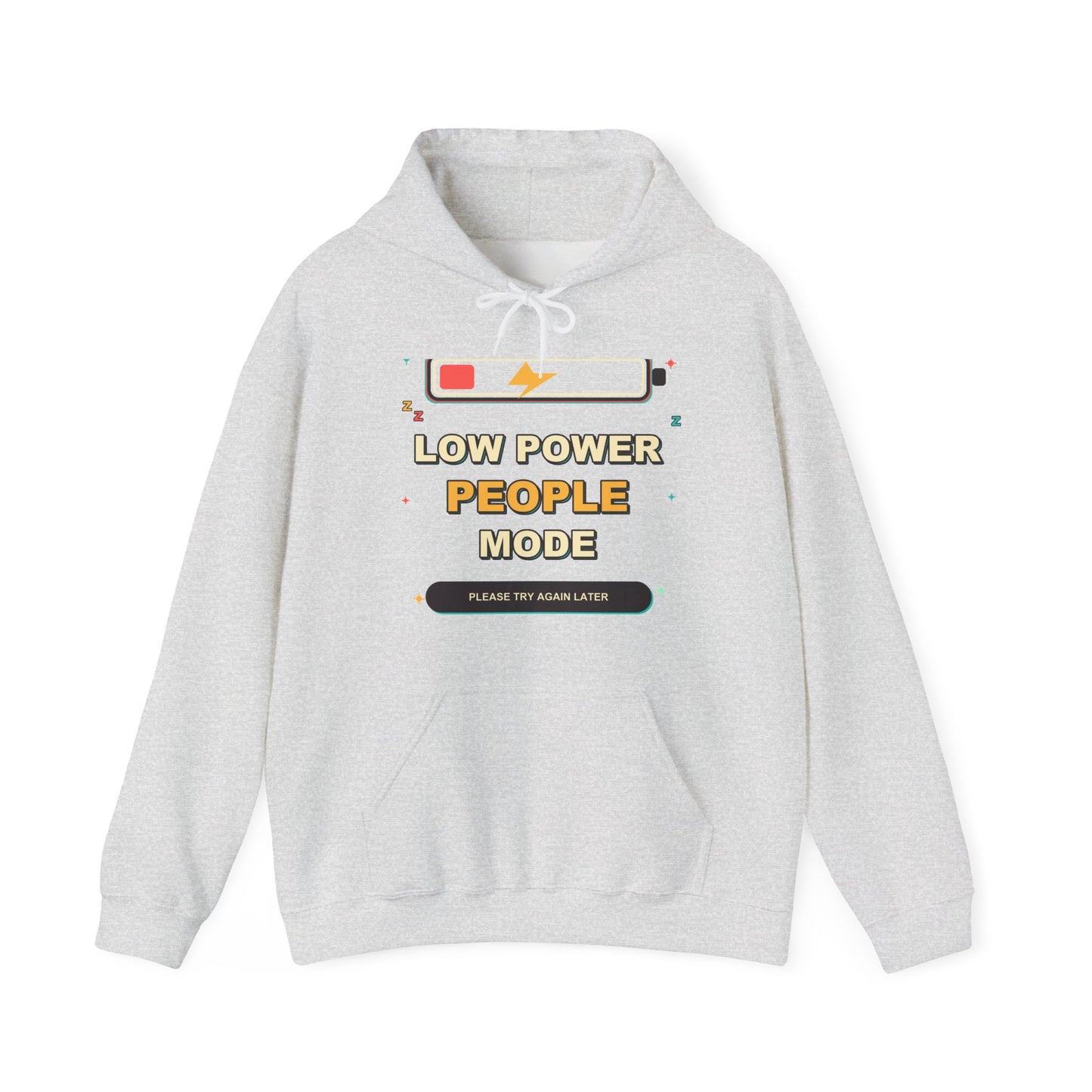 Low Power People Mode Funny Introvert Social Battery Hoodie