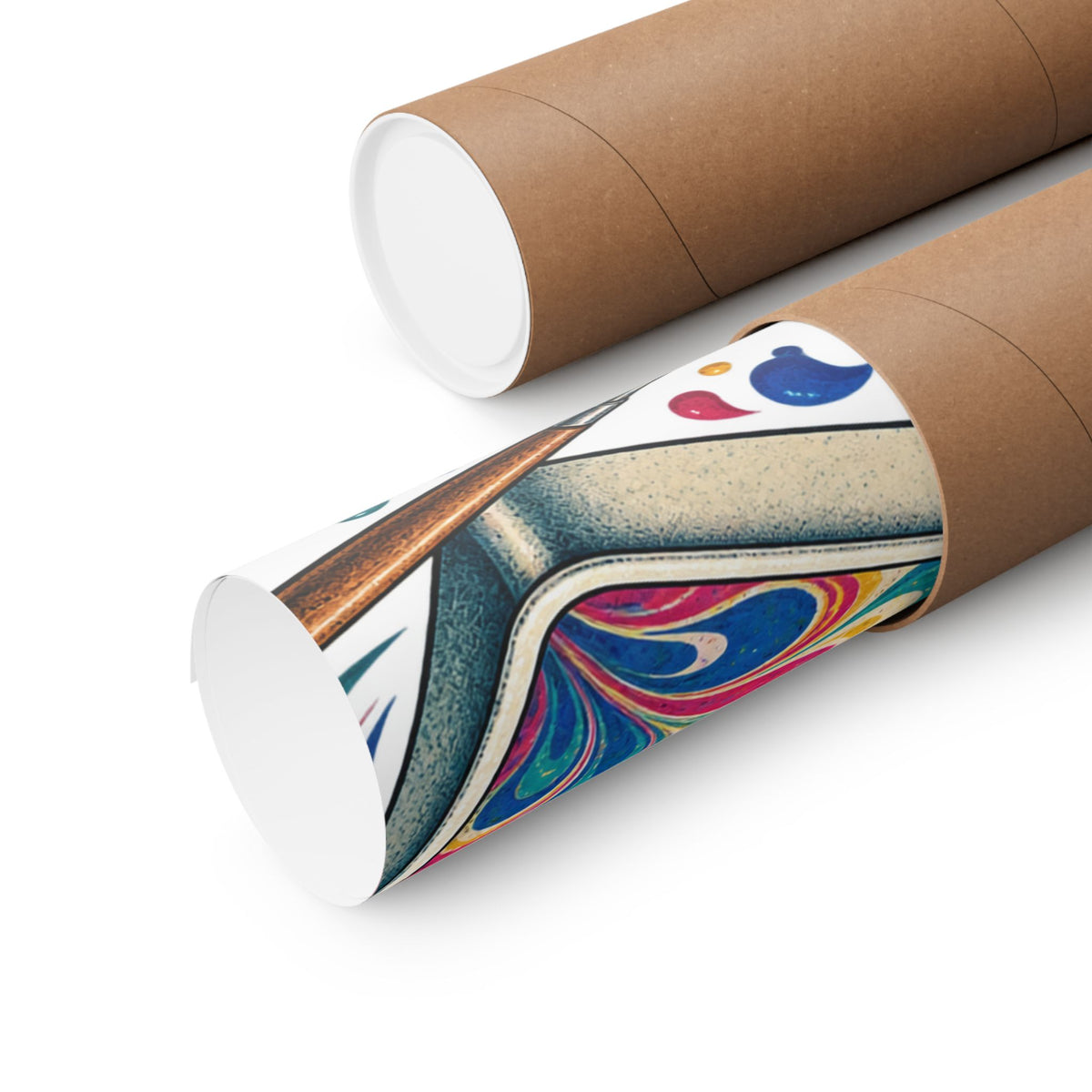 Colorful Paper Marbling Workshop Poster
