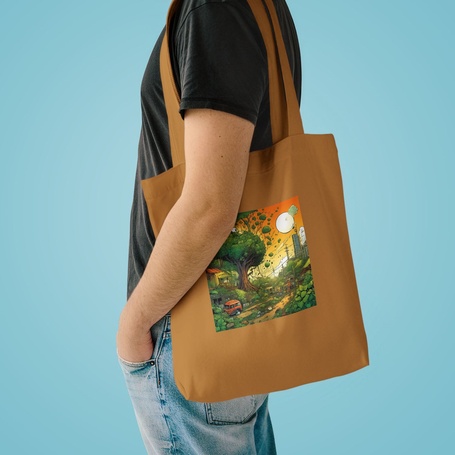 Cottage Road Landscape Nature Gift Art Tote Bag