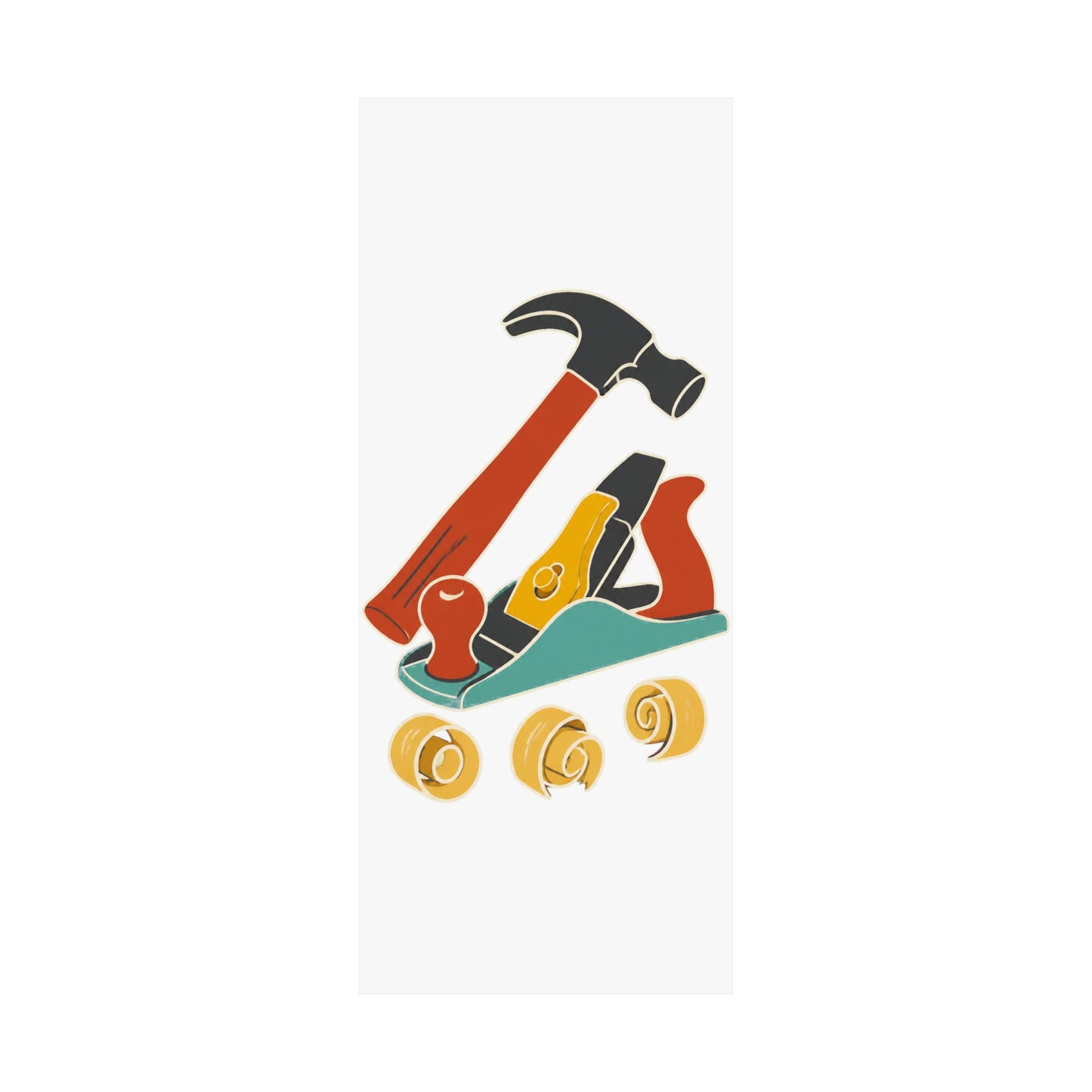 Carpenter Hammer Hand Plane Woodworking Art Poster