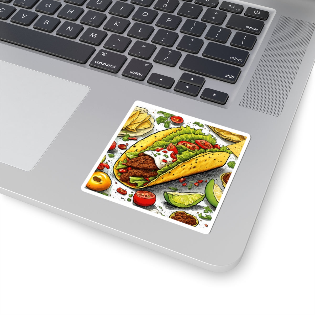 Bold Taco Illustration Foodie Gift Art Sticker