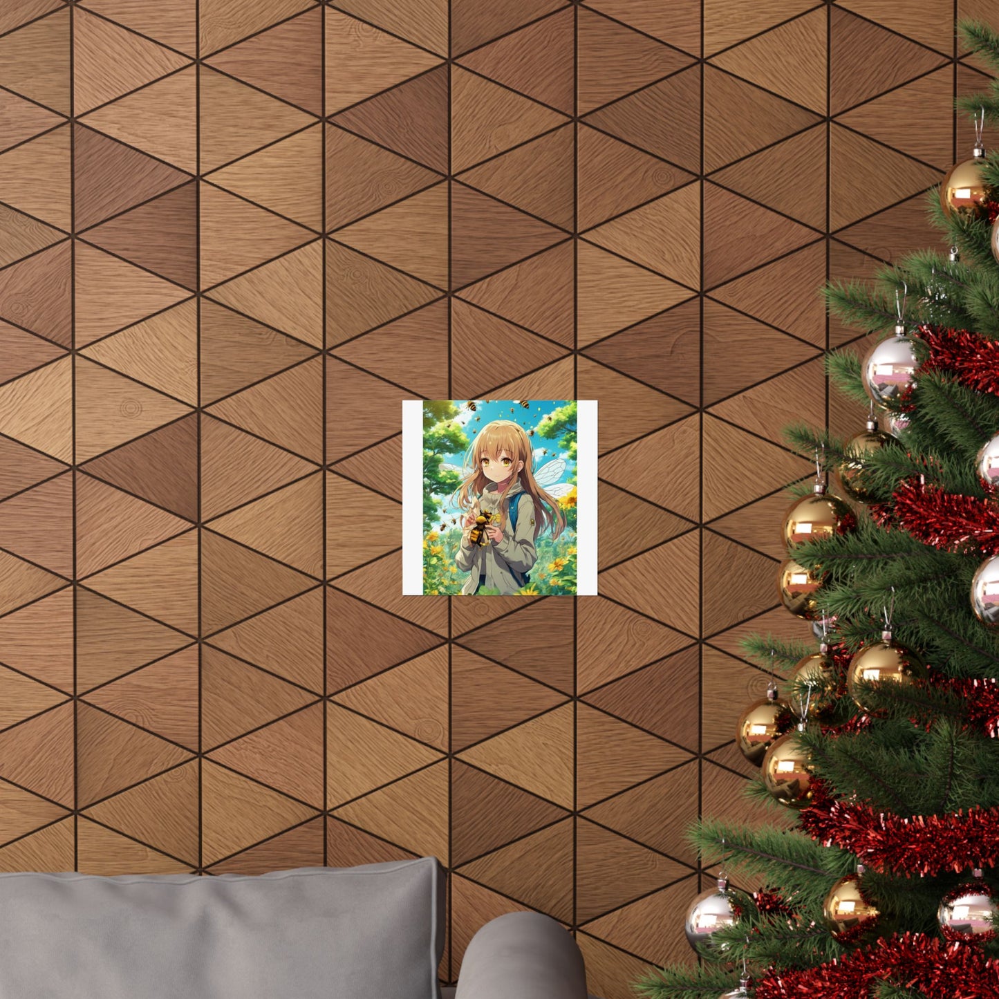 Bee Fairy Garden Anime Nature Art Poster
