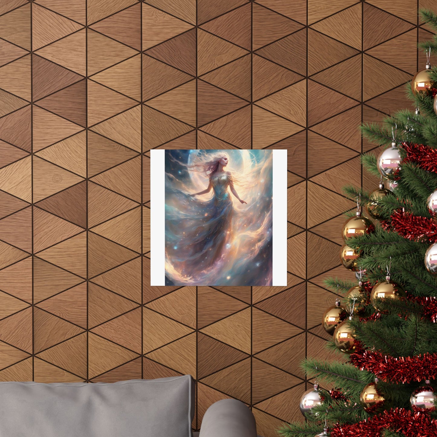 Moonlit Celestial Dancer Fantasy Portrait Poster