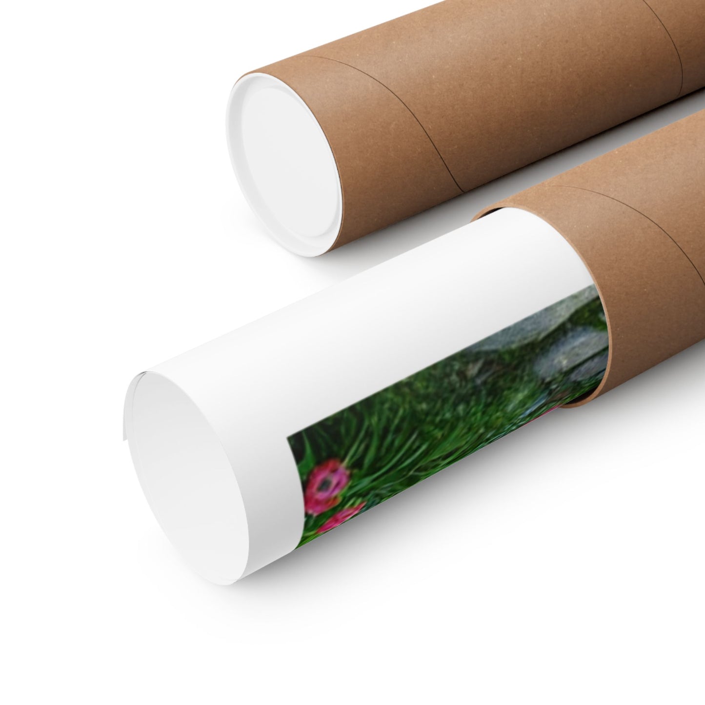 Sunlit Spring Flower Garden Bench Poster