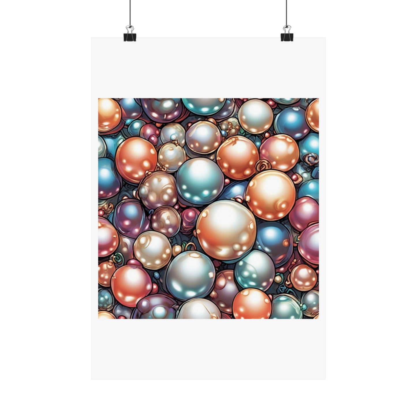 Glossy Orb Marble Abstract Gift Art Poster