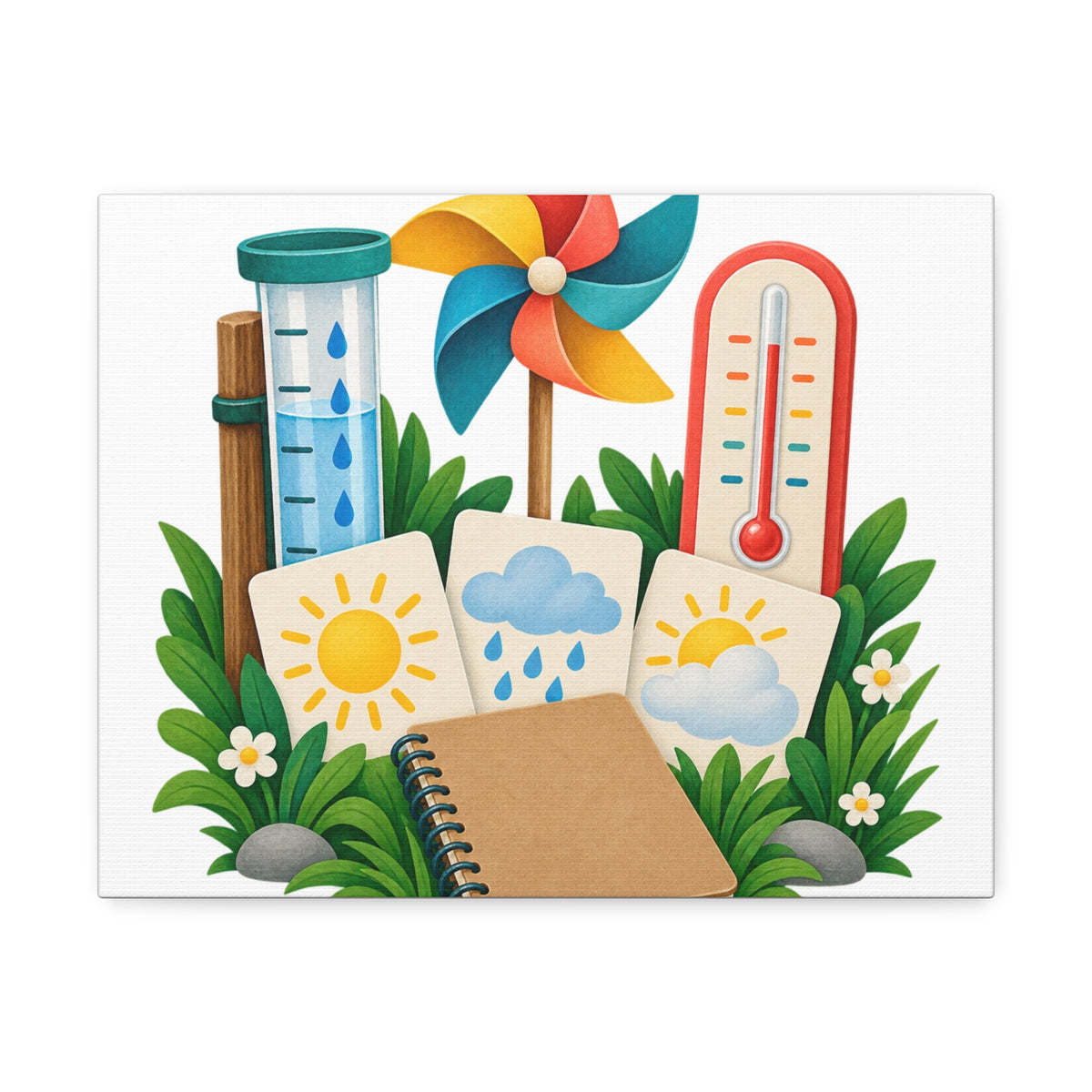 Colorful Backyard Weather Watching Kit Canvas