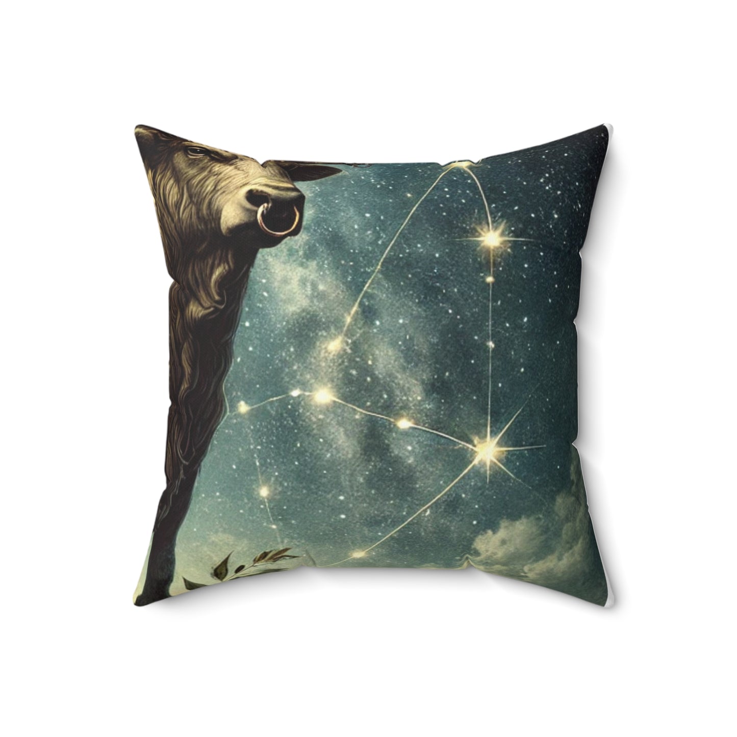 Taurus Bull Constellation Celestial Decorative Pillow