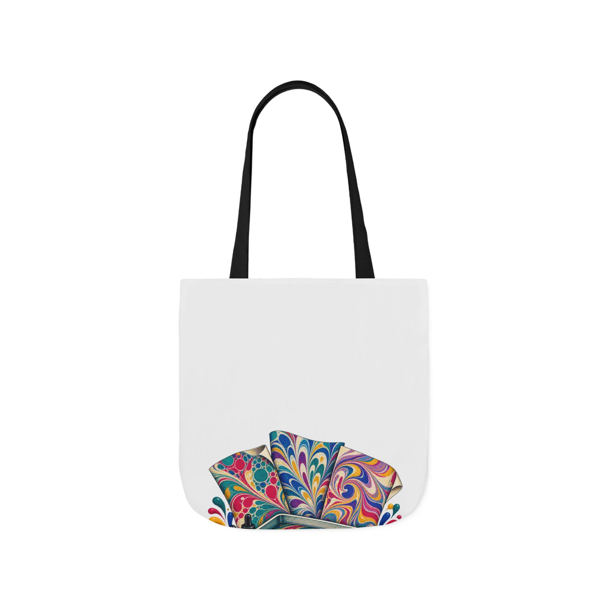 Colorful Paper Marbling Workshop Tote Bag