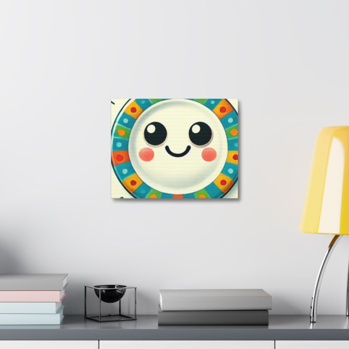 Happy Little Kitchen Club Kawaii Food Canvas Kitchen Wall Art Decor Gift