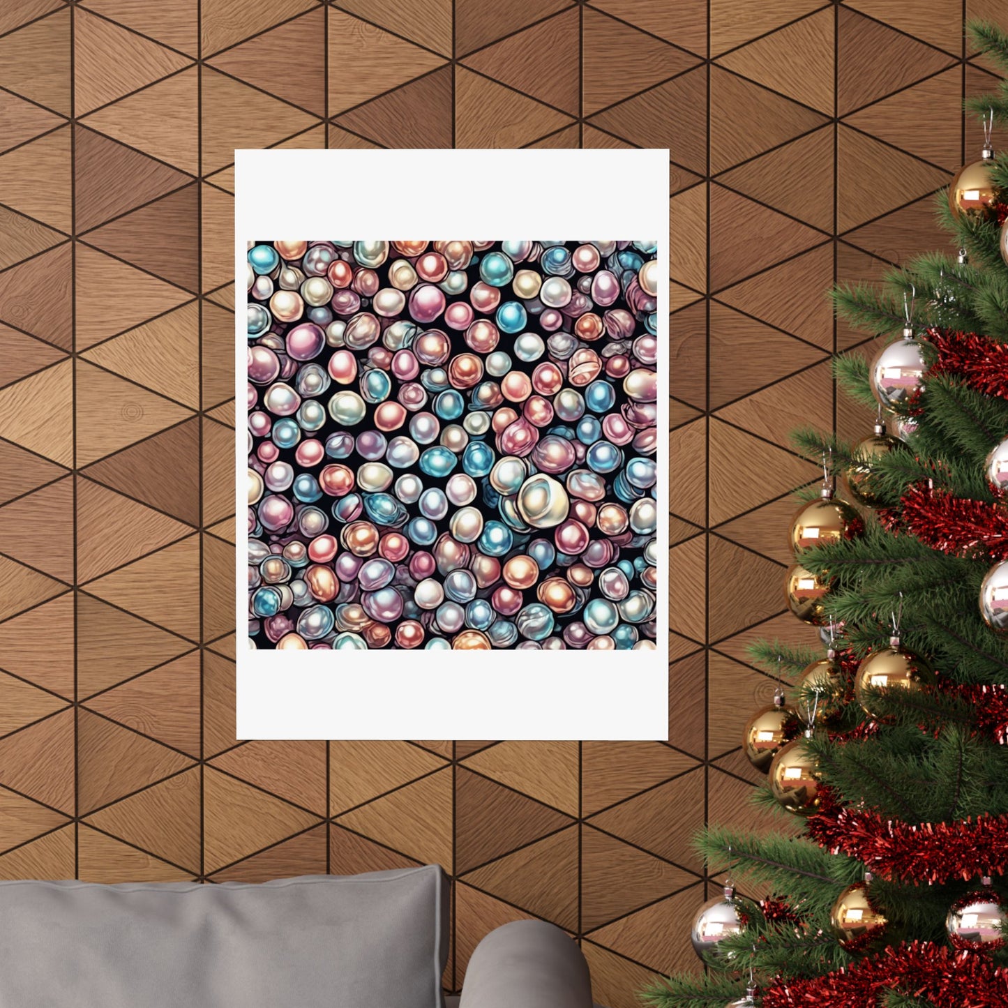 Pearl Bubble Pattern Abstract Gift Art Poster