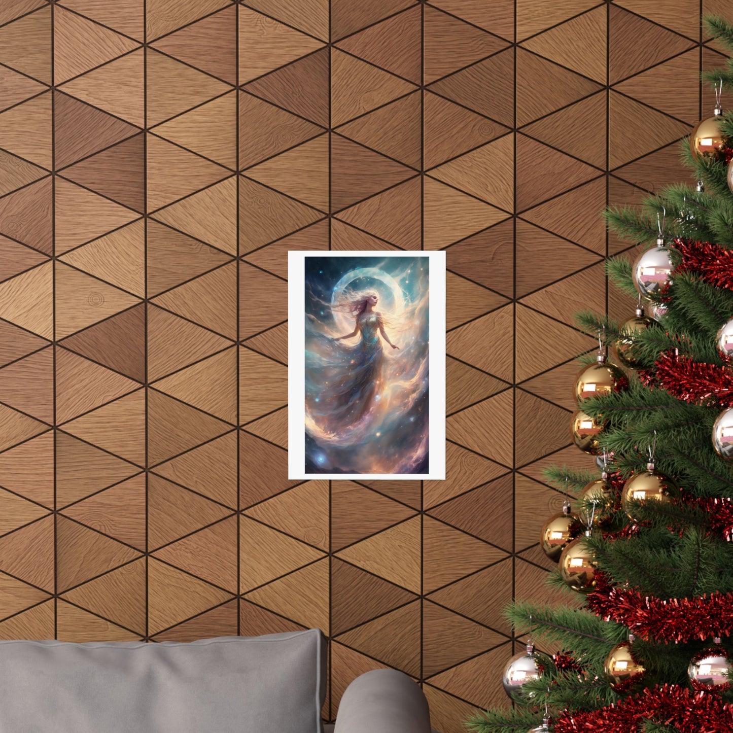 Moonlit Celestial Dancer Fantasy Portrait Poster