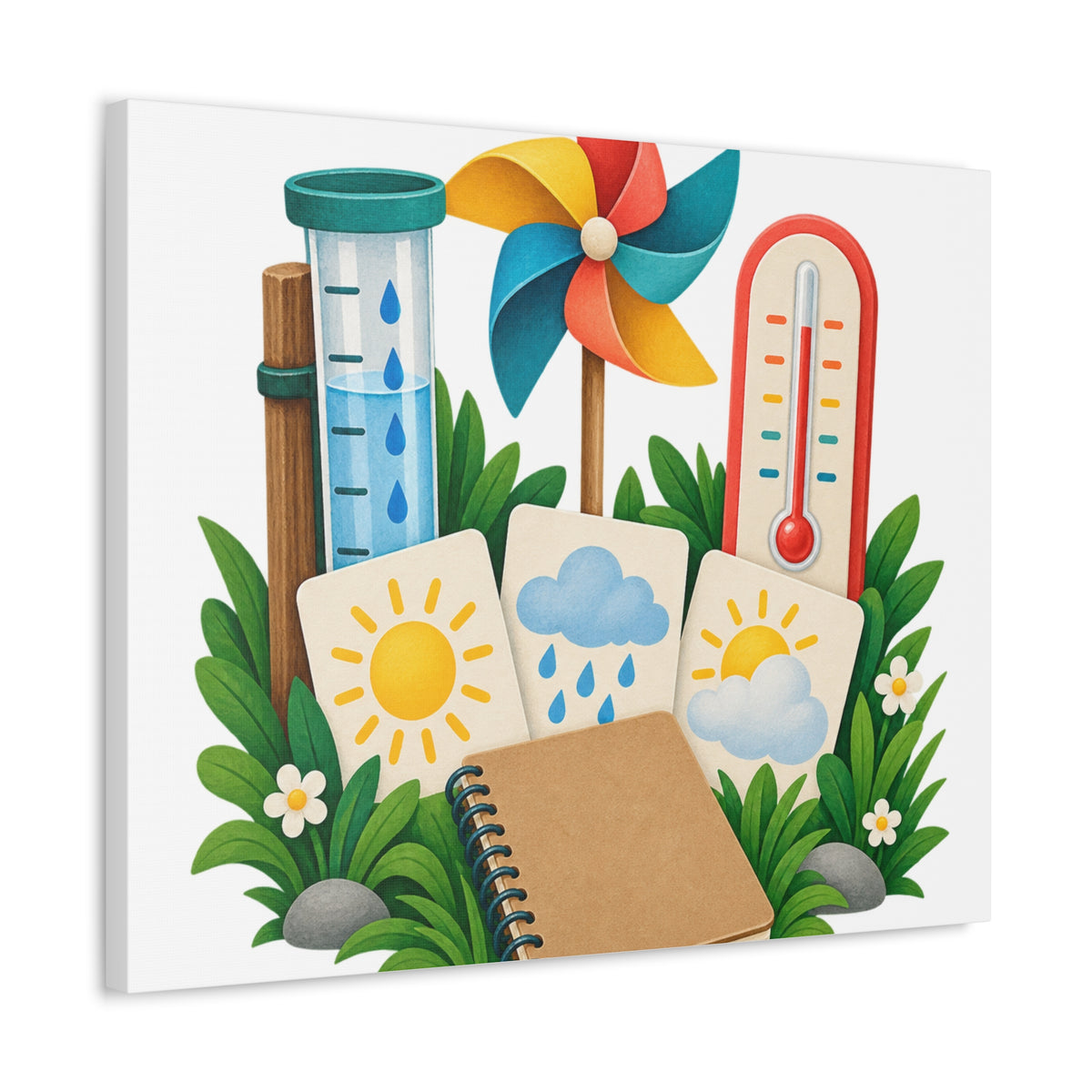 Colorful Backyard Weather Watching Kit Canvas