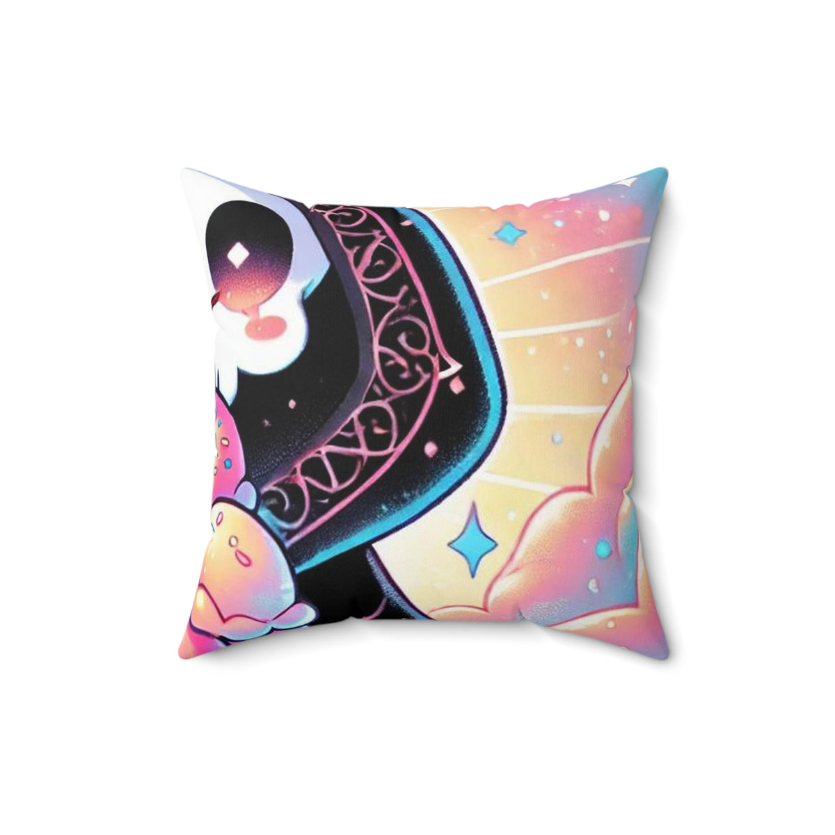 Pastel Grim Reaper Ice Cream Gothic Decorative Pillow