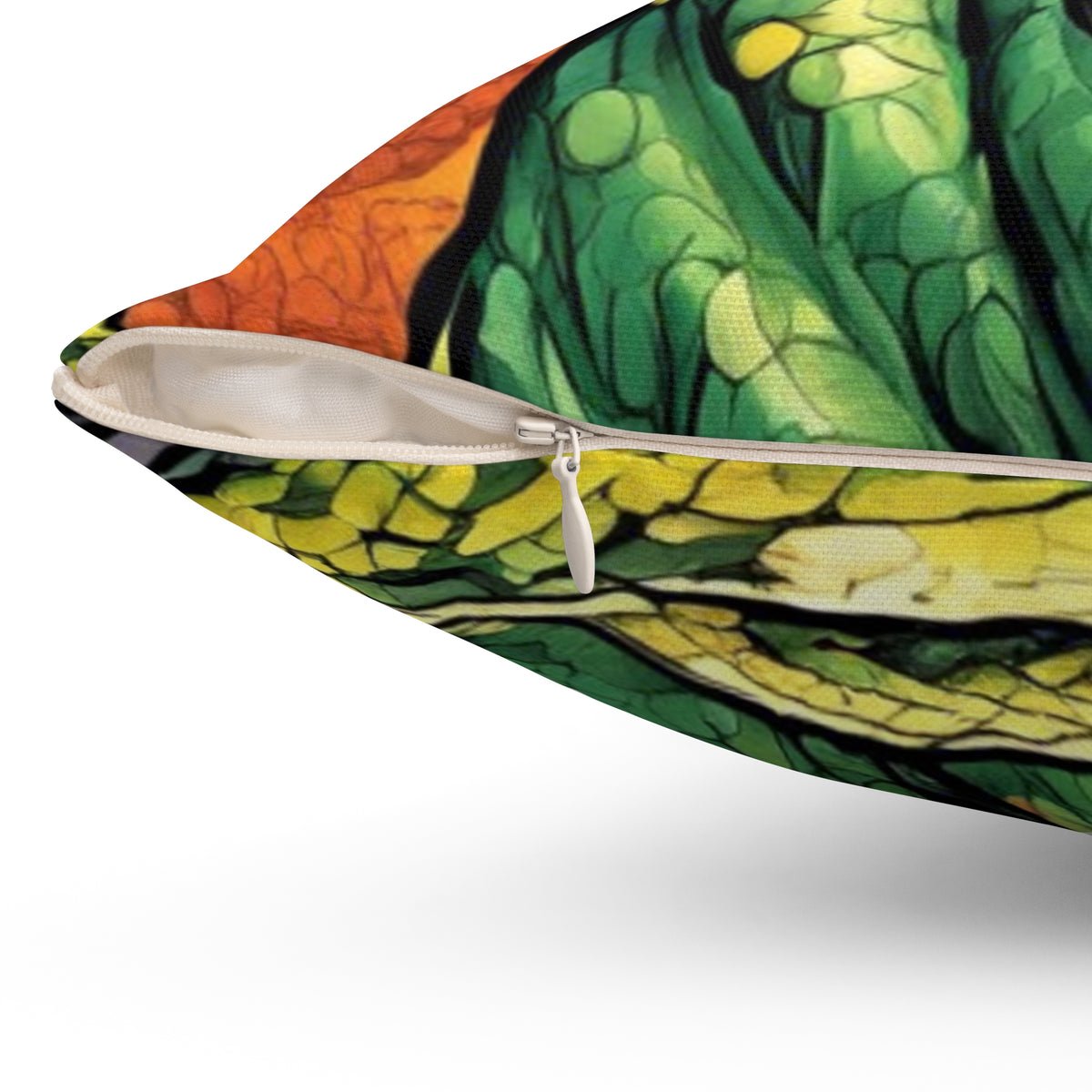 Surreal Serpent Hound Dark Fantasy Decorative Pillow