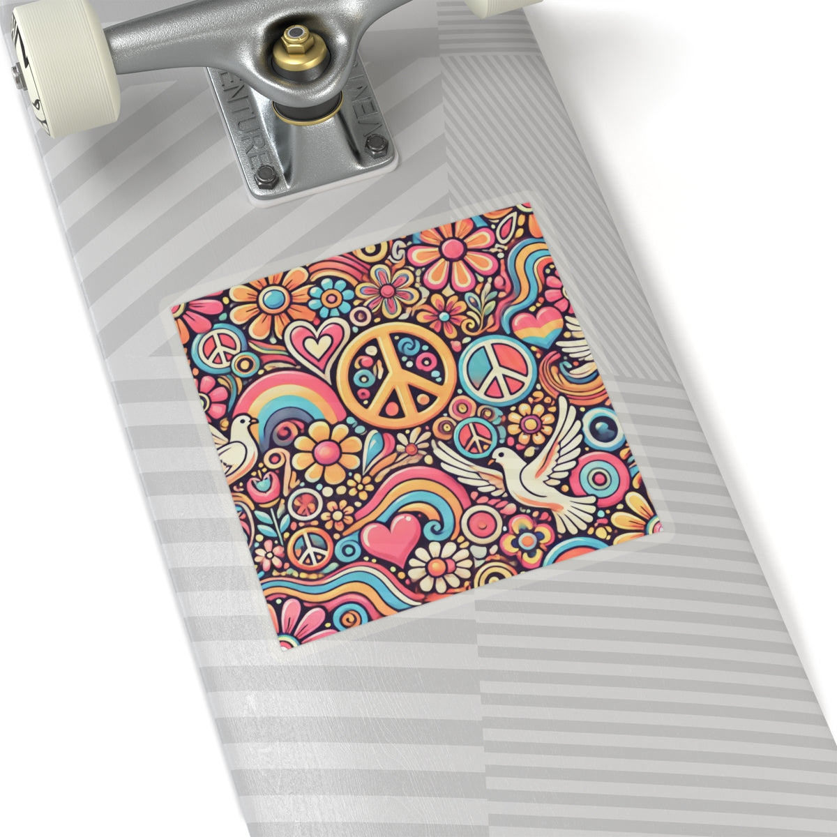 Colorful Peace Floral Pattern Sticker