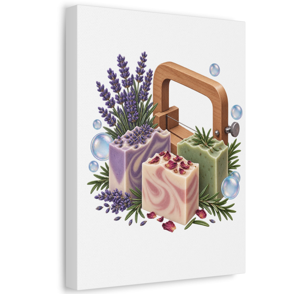 Botanical Soap Making Lavender and Herbs Canvas
