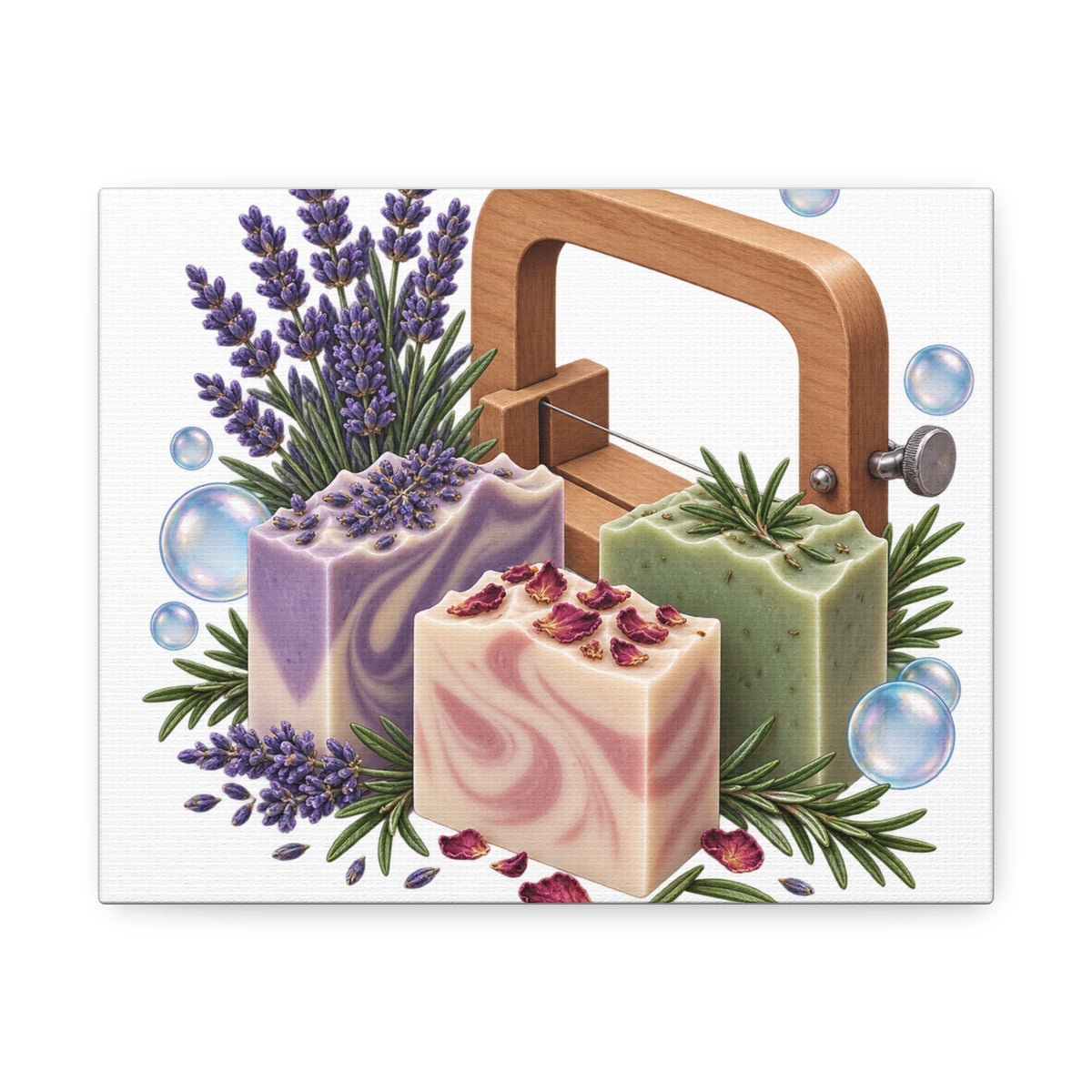 Botanical Soap Making Lavender and Herbs Canvas