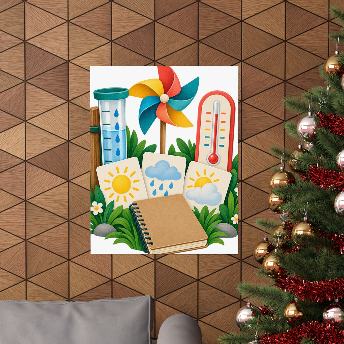 Colorful Backyard Weather Watching Kit Poster