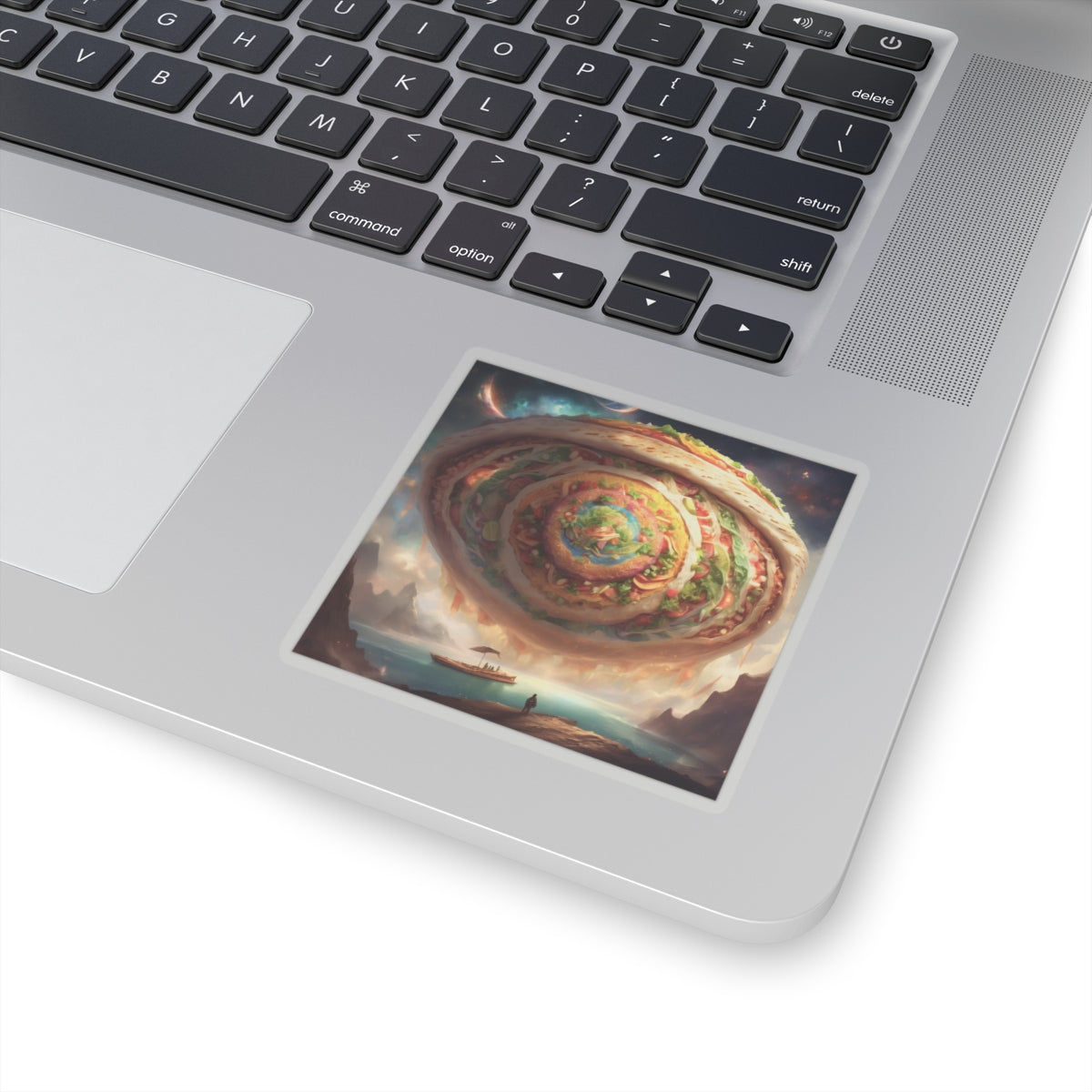 Cosmic Taco Portal Surreal Food Fantasy Art Sticker