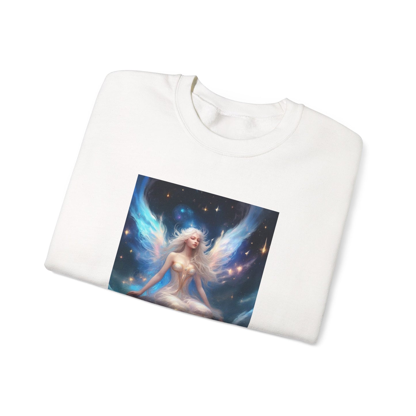 Celestial Winged Meditation Fantasy Portrait Sweatshirt