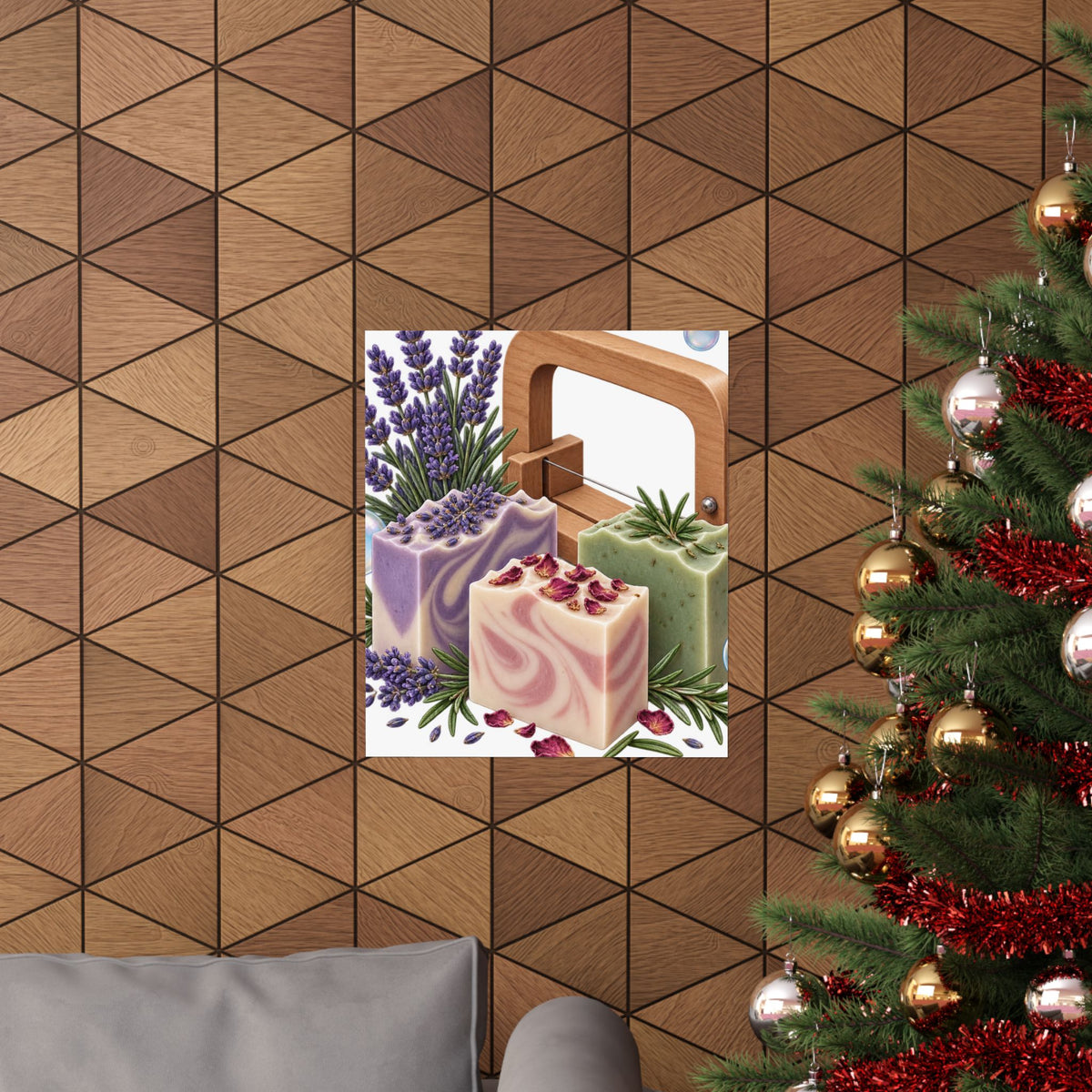 Botanical Soap Making Lavender and Herbs Poster