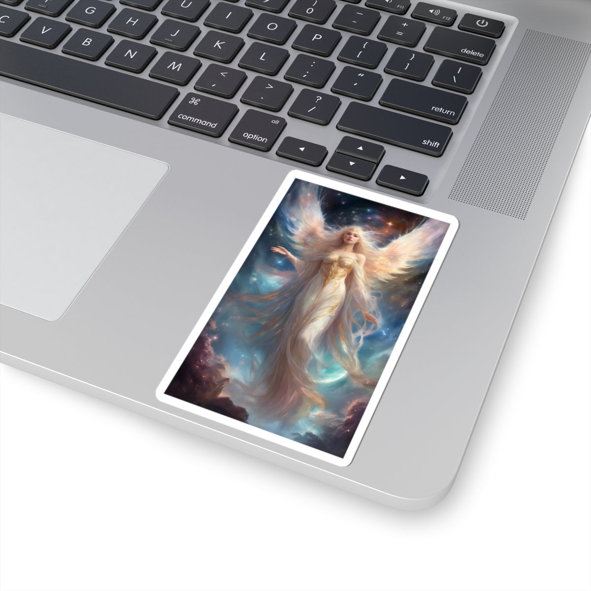 Celestial Winged Heroine Fantasy Portrait Sticker