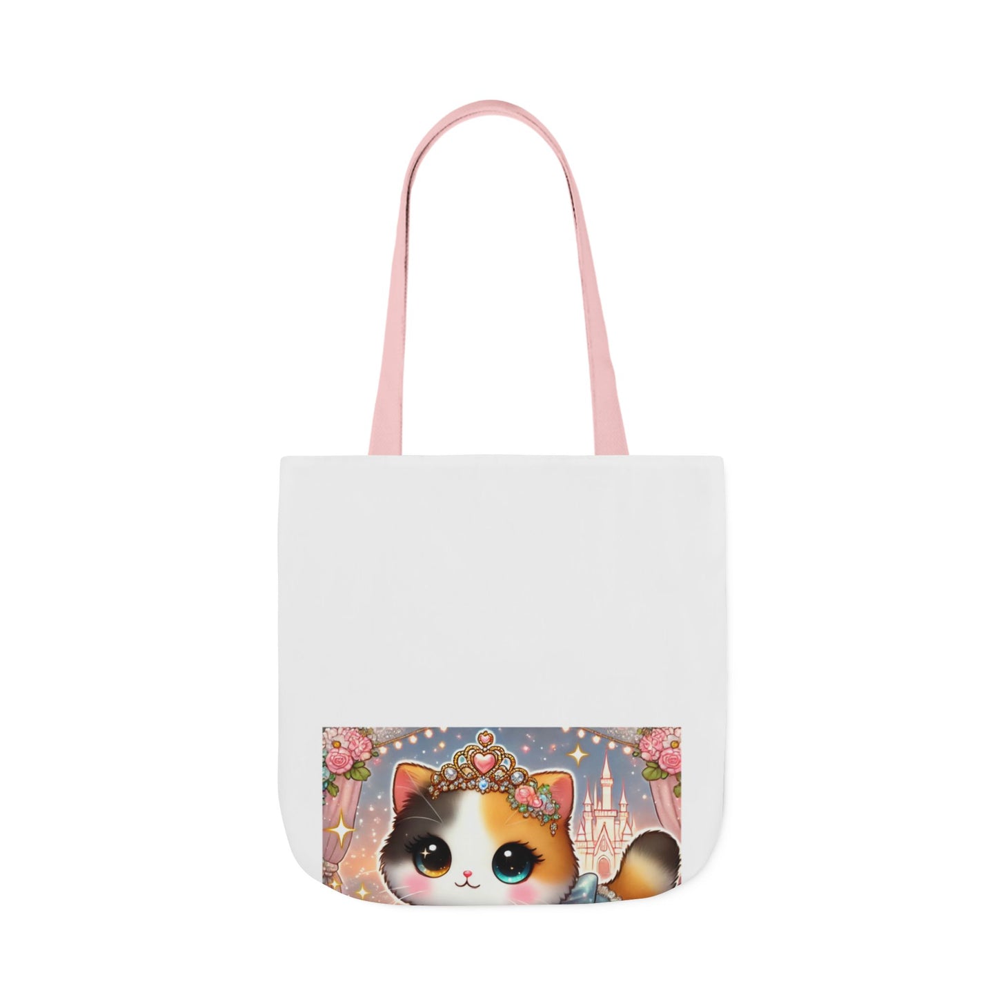 Pastel Princess Calico Cat Fantasy Canvas Tote Bag