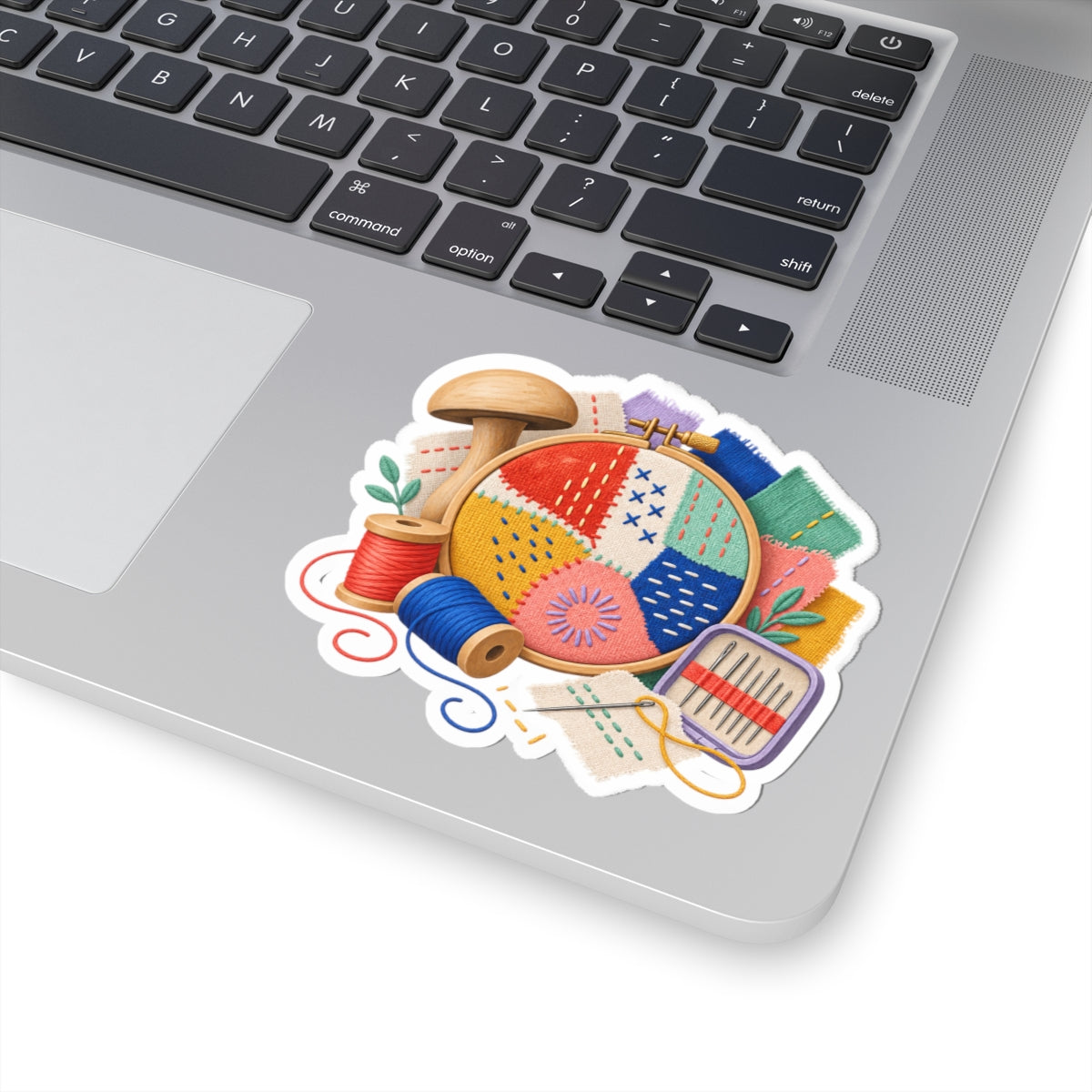 Colorful Visible Mending Workshop Sticker