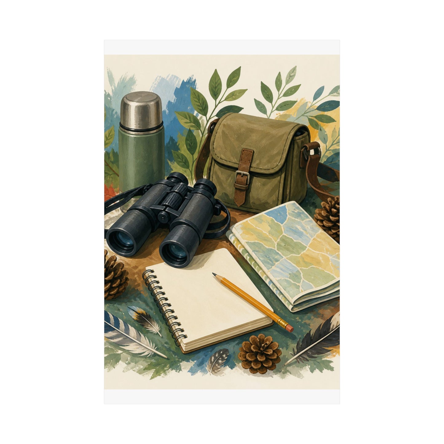 Peaceful Birdwatching Hobby Art Poster
