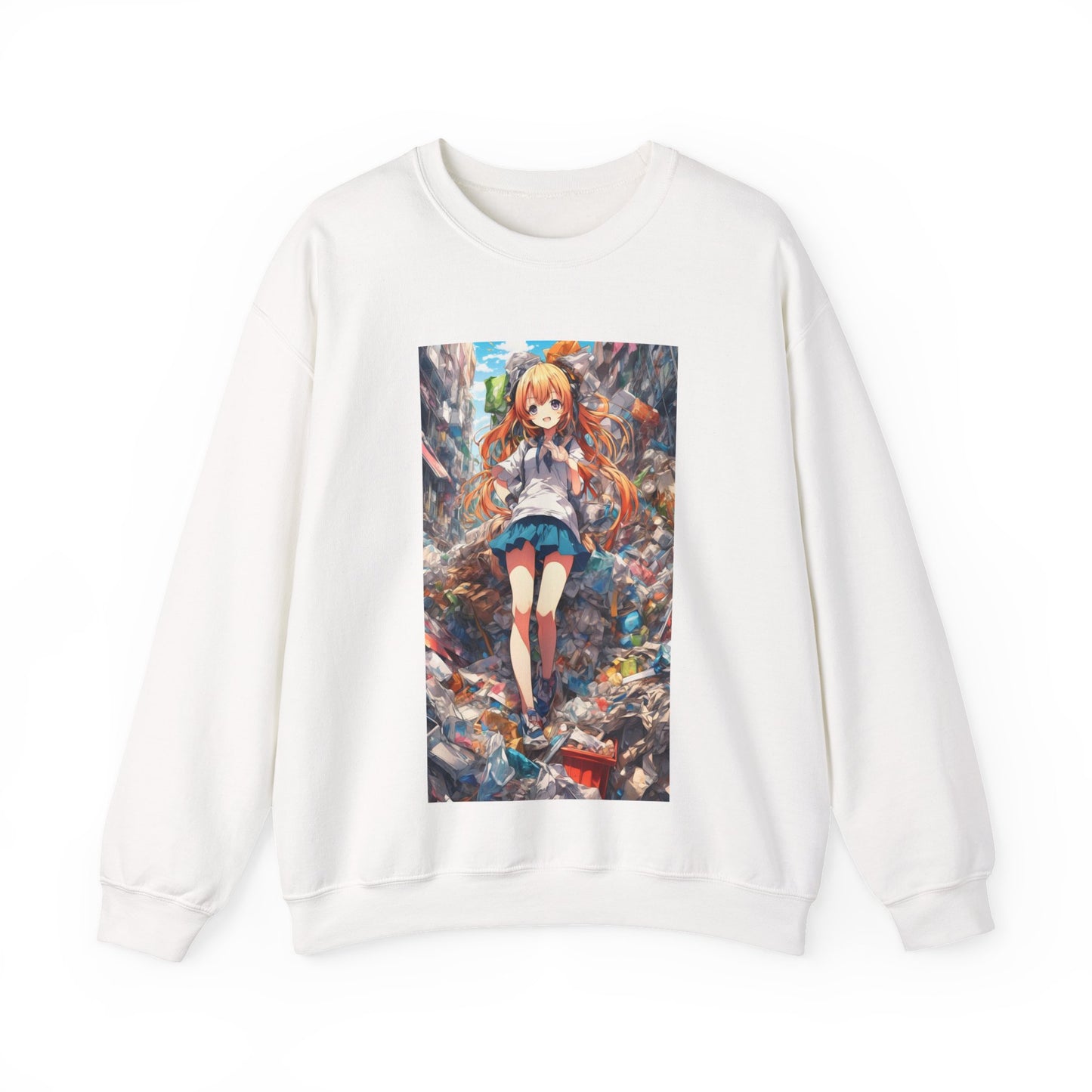 Recycling Rescue Anime Heroine Eco Street Art Sweatshirt