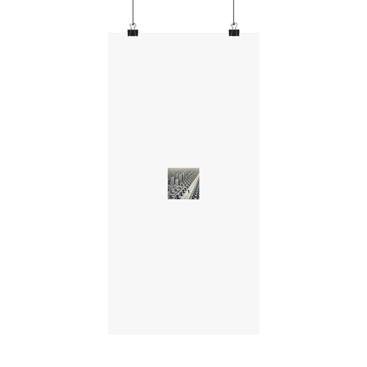 Monochrome Urban Factory Cityscape Poster Industrial Wall Art Gift