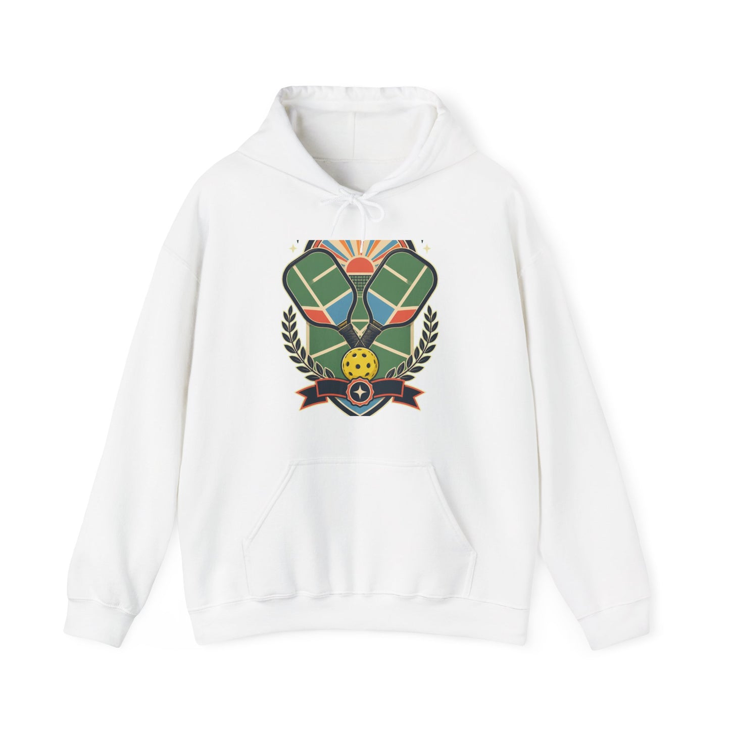 Retro Pickleball Court Club Sport Hoodie