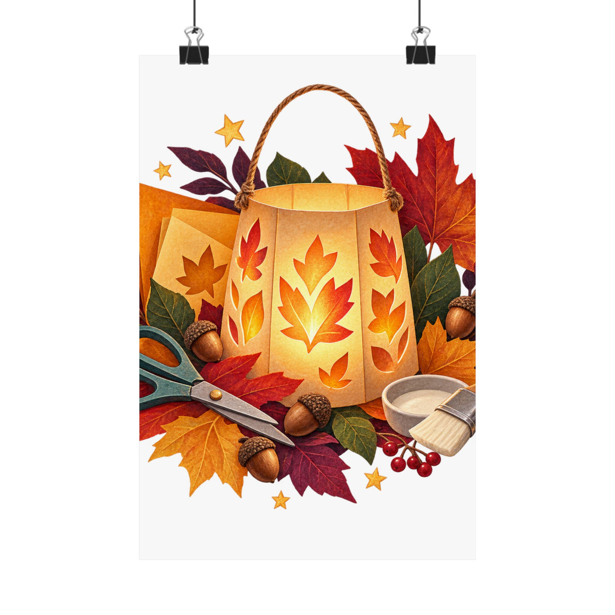 Autumn Lantern Making Workshop Poster