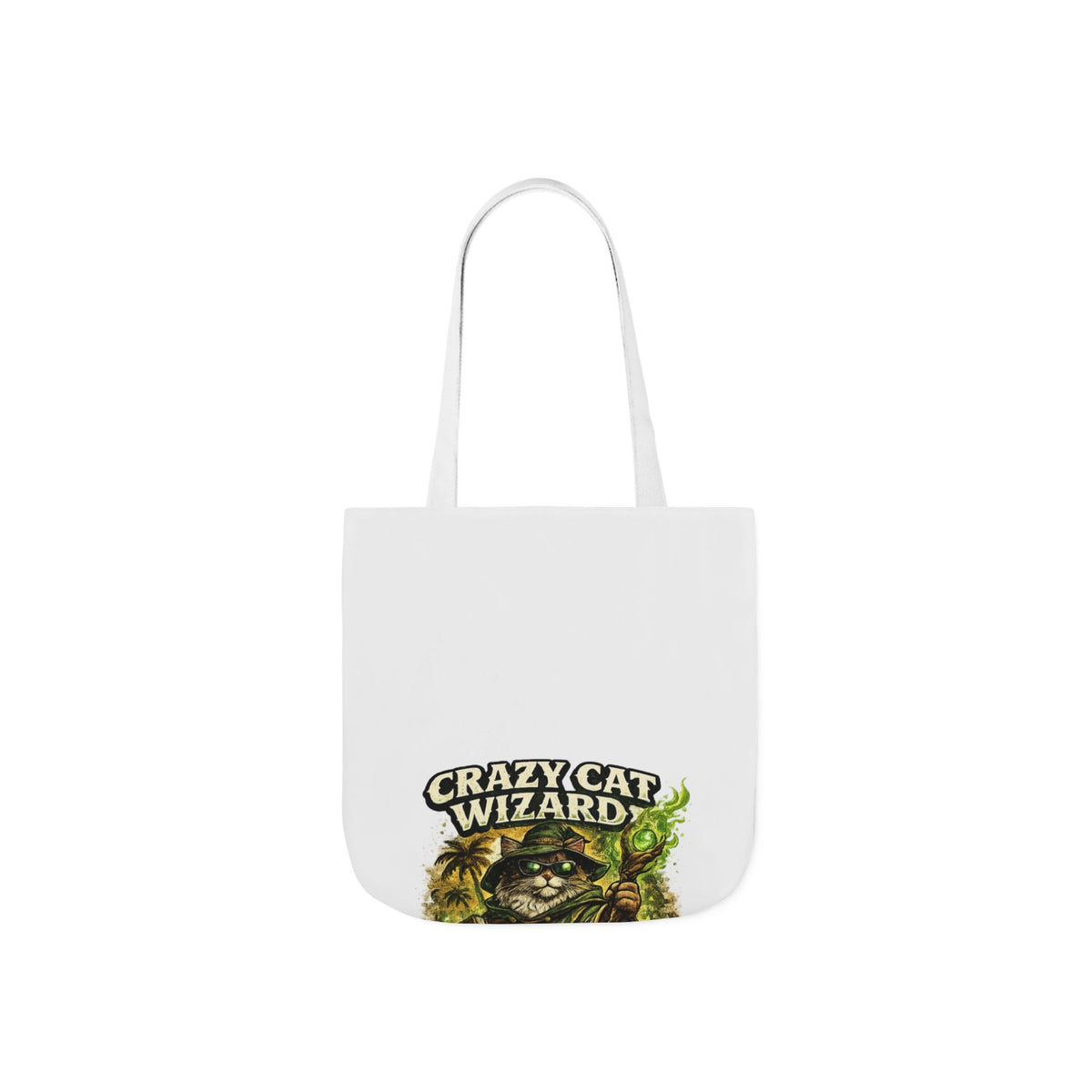 Crazy Cat Wizard Funny Fantasy Magic Tote Bag