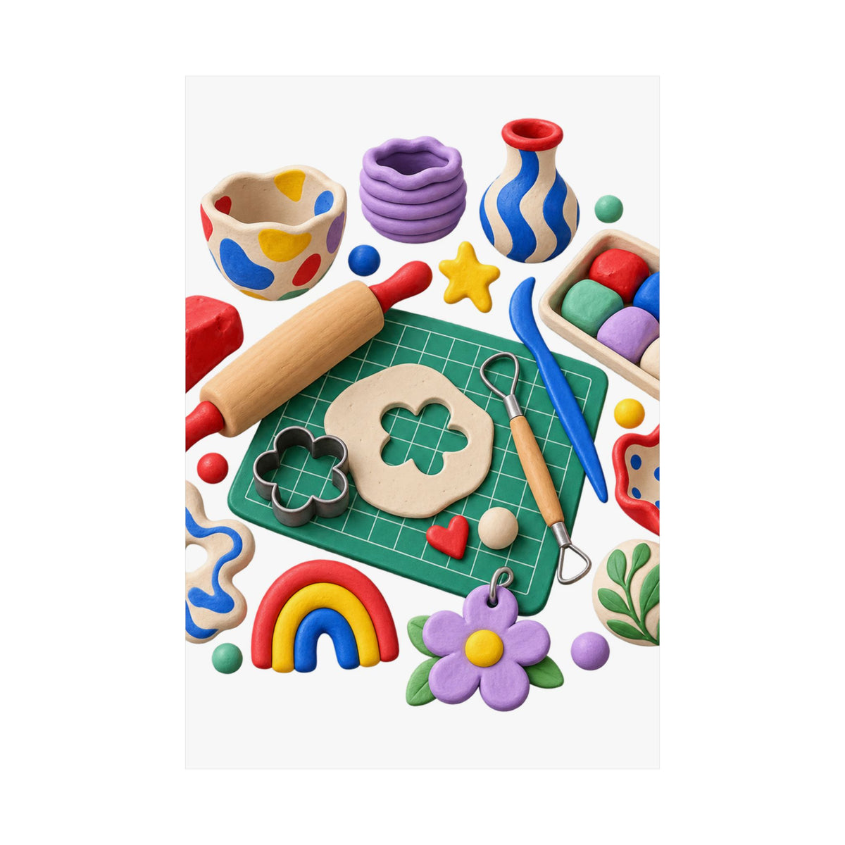 Miniature Clay Sculpting Workshop Poster