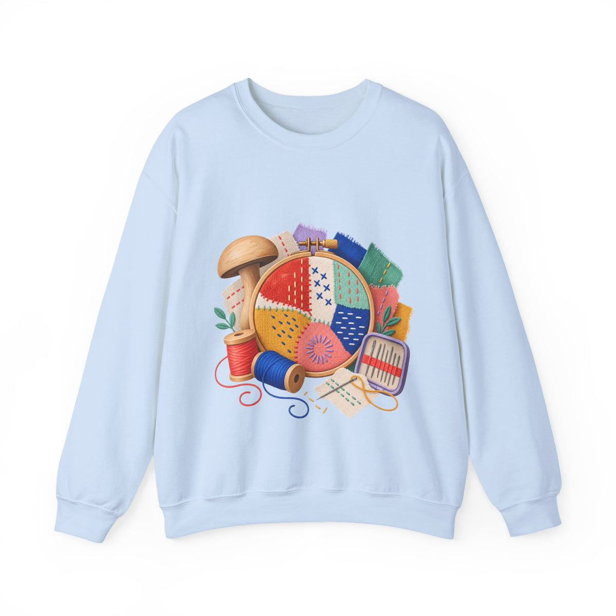 Colorful Visible Mending Workshop Sweatshirt