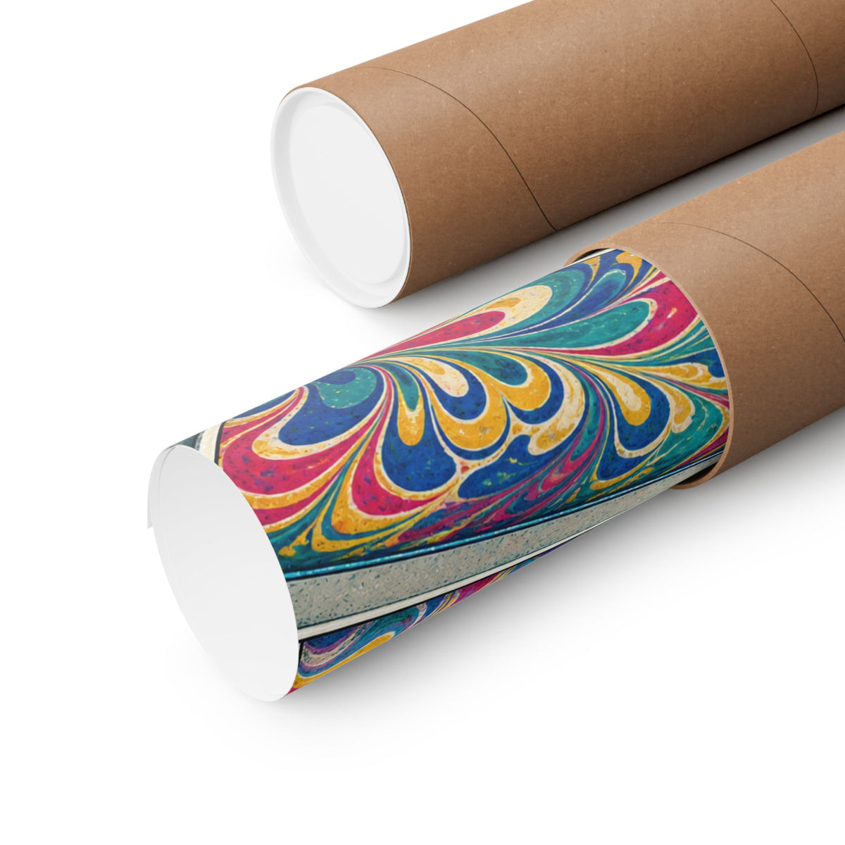 Colorful Paper Marbling Workshop Poster