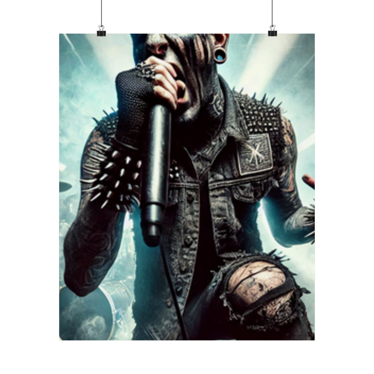 Punk Rock Vocalist Stage Energy Music Room Poster