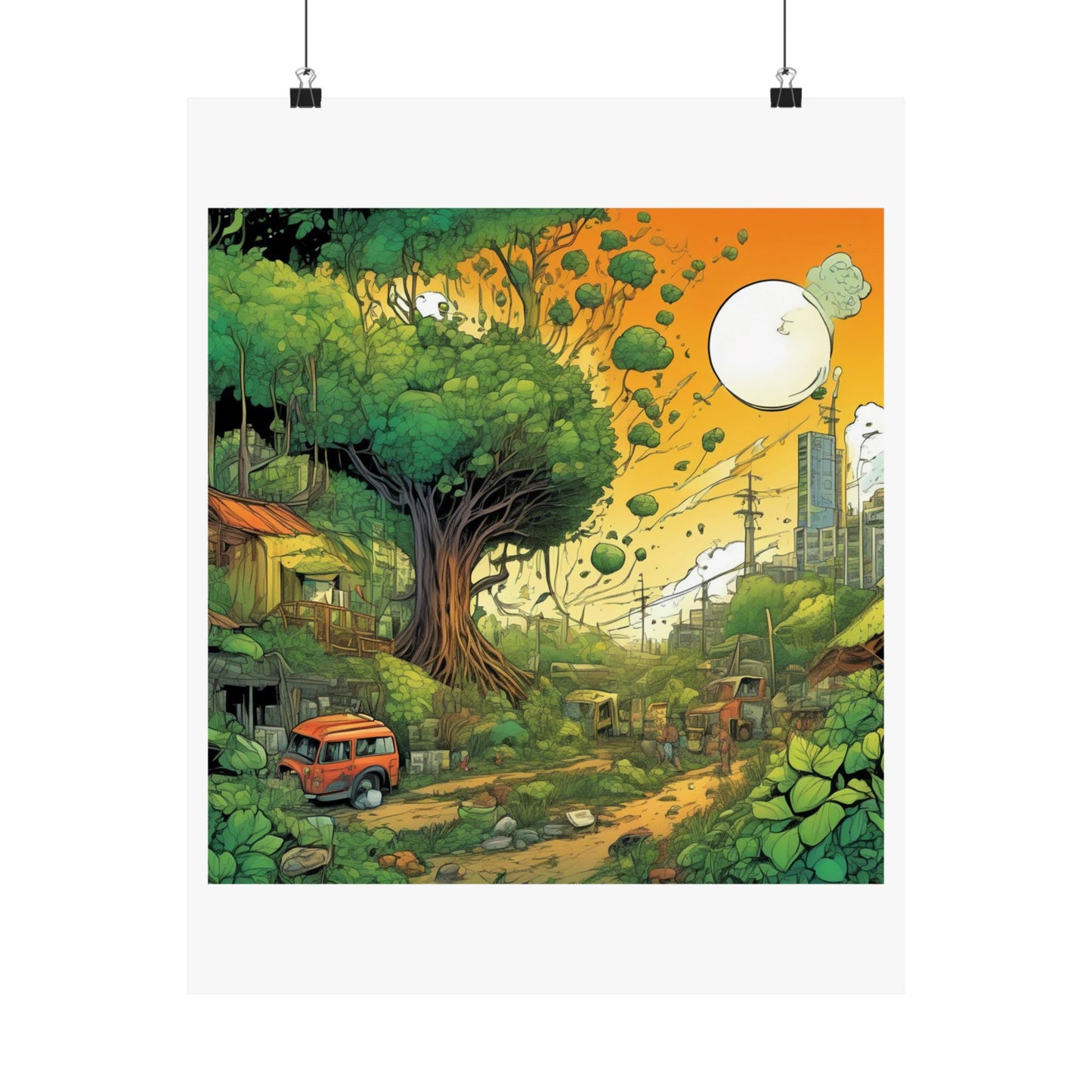 Cottage Road Landscape Nature Gift Art Poster