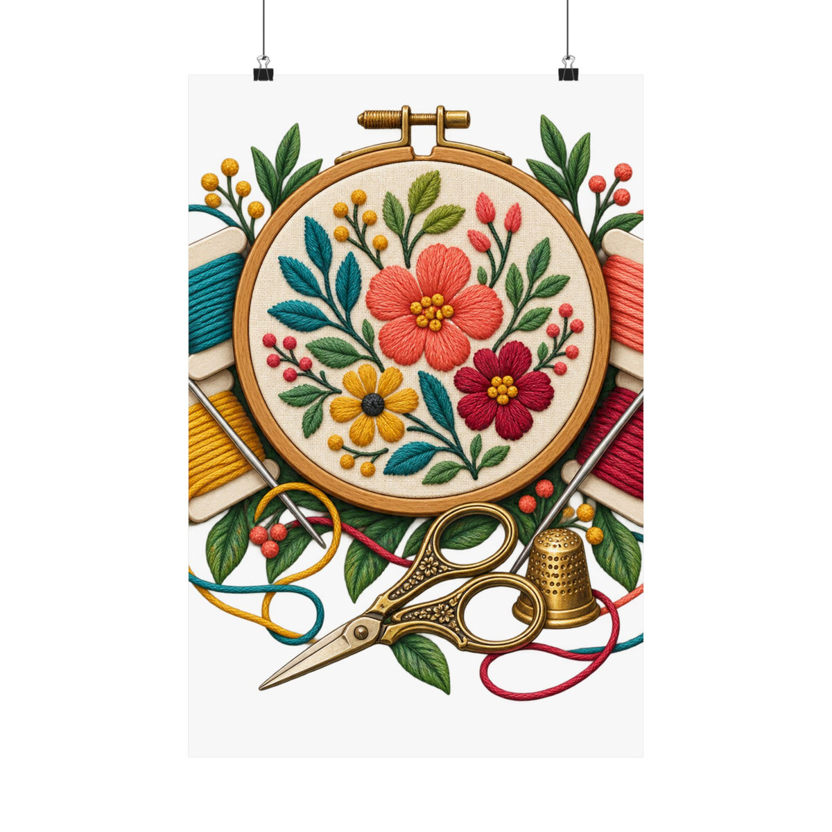 Botanical Embroidery Workshop Poster