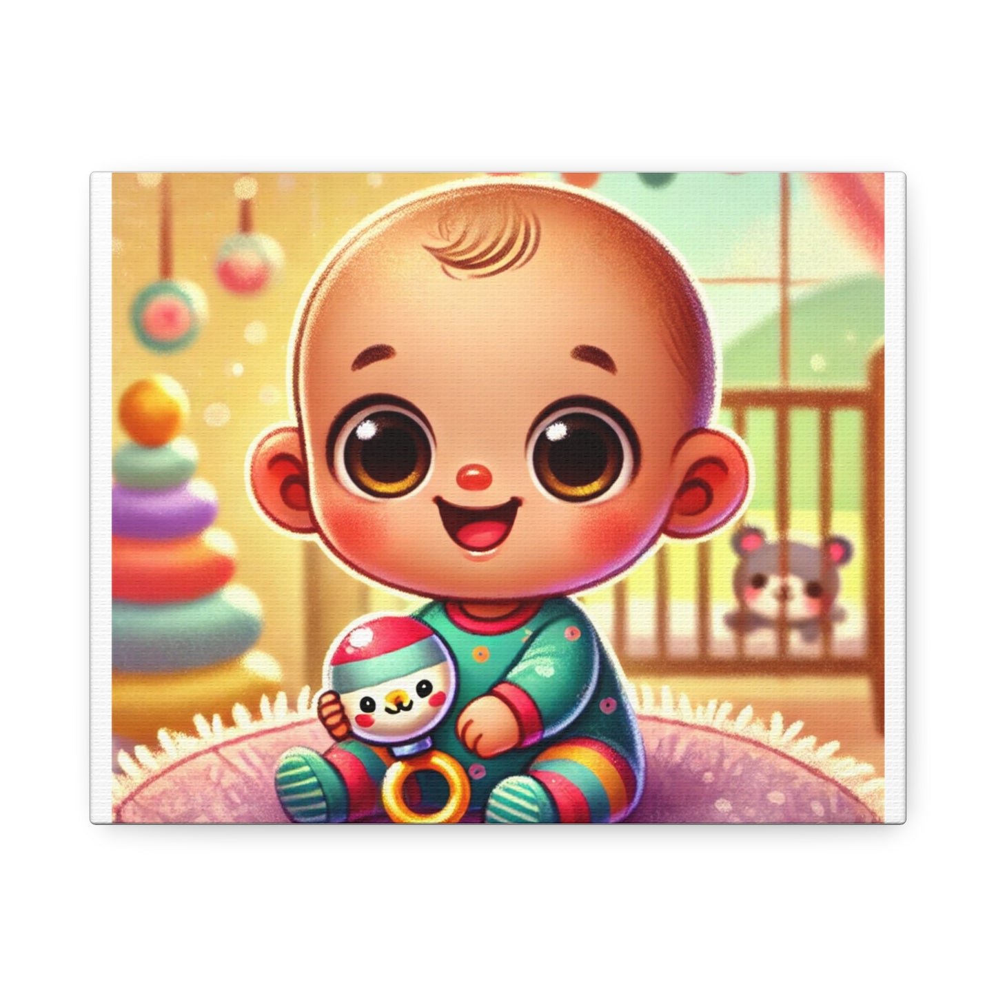 Cheerful Baby Nursery Playroom Canvas Art