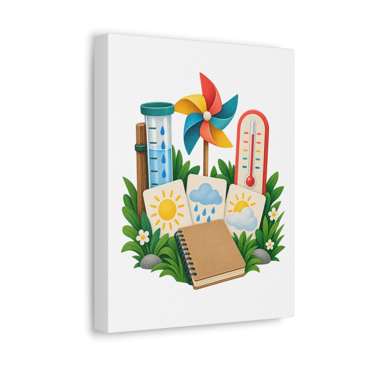 Colorful Backyard Weather Watching Kit Canvas