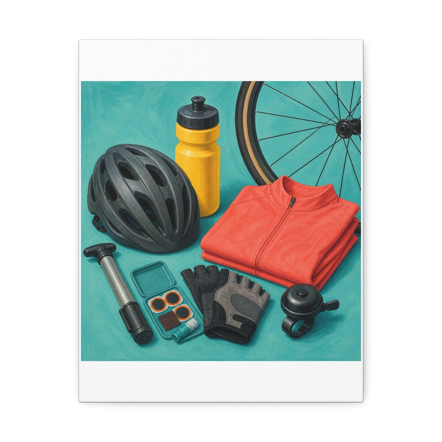 Colorful Cycling Gear Hobby Canvas Art