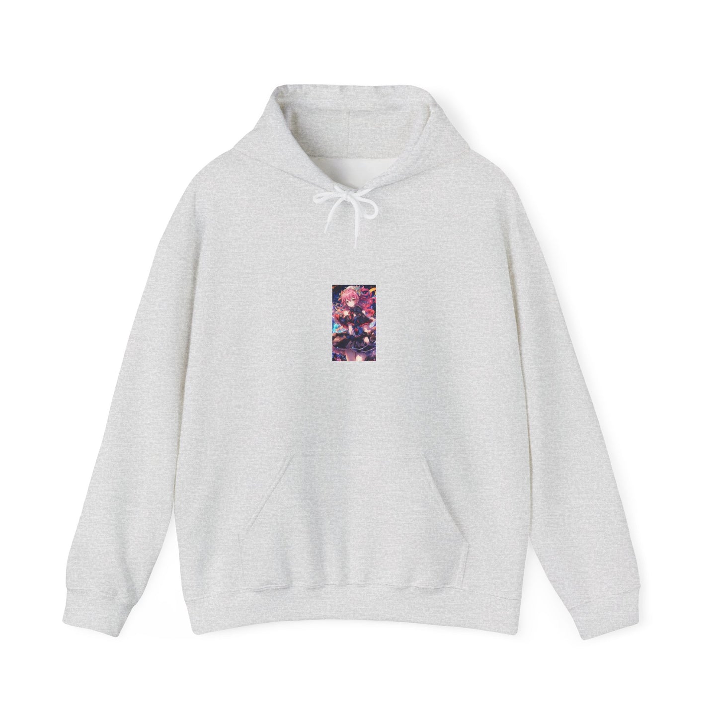 Pink Haired Fantasy Heroine Anime Portrait Cozy Hoodie