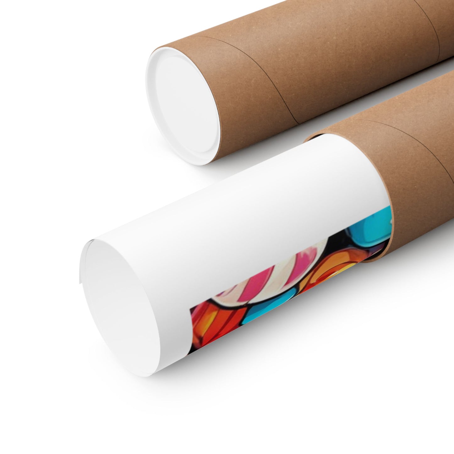Colorful Candy and Lollipop Pattern Poster