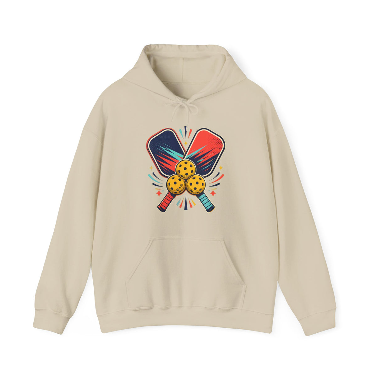 Retro Pickleball Paddles Recreational Sports Hoodie