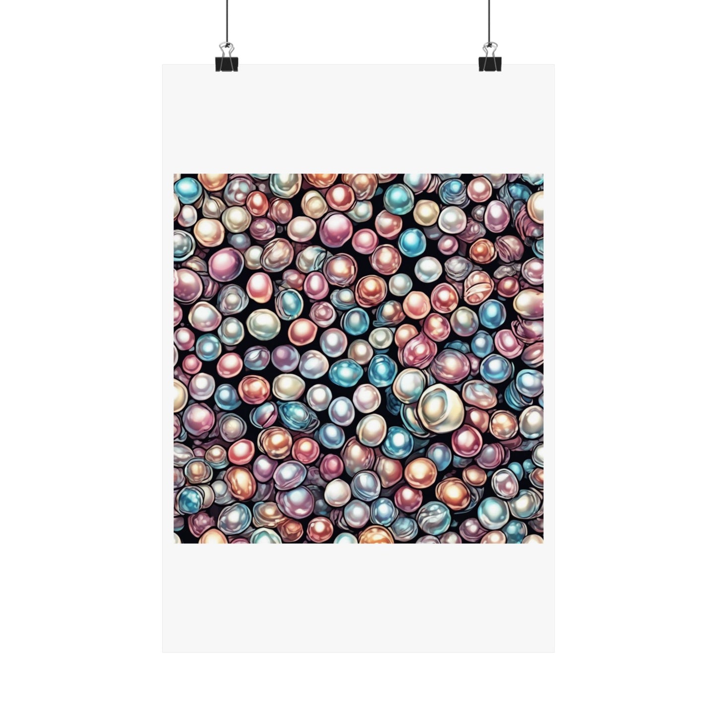 Pearl Bubble Pattern Abstract Gift Art Poster