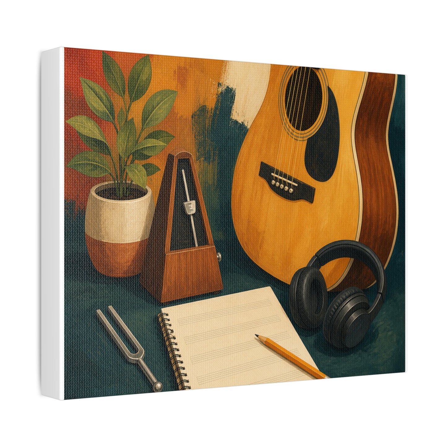 Warm Music Practice Hobby Canvas Art