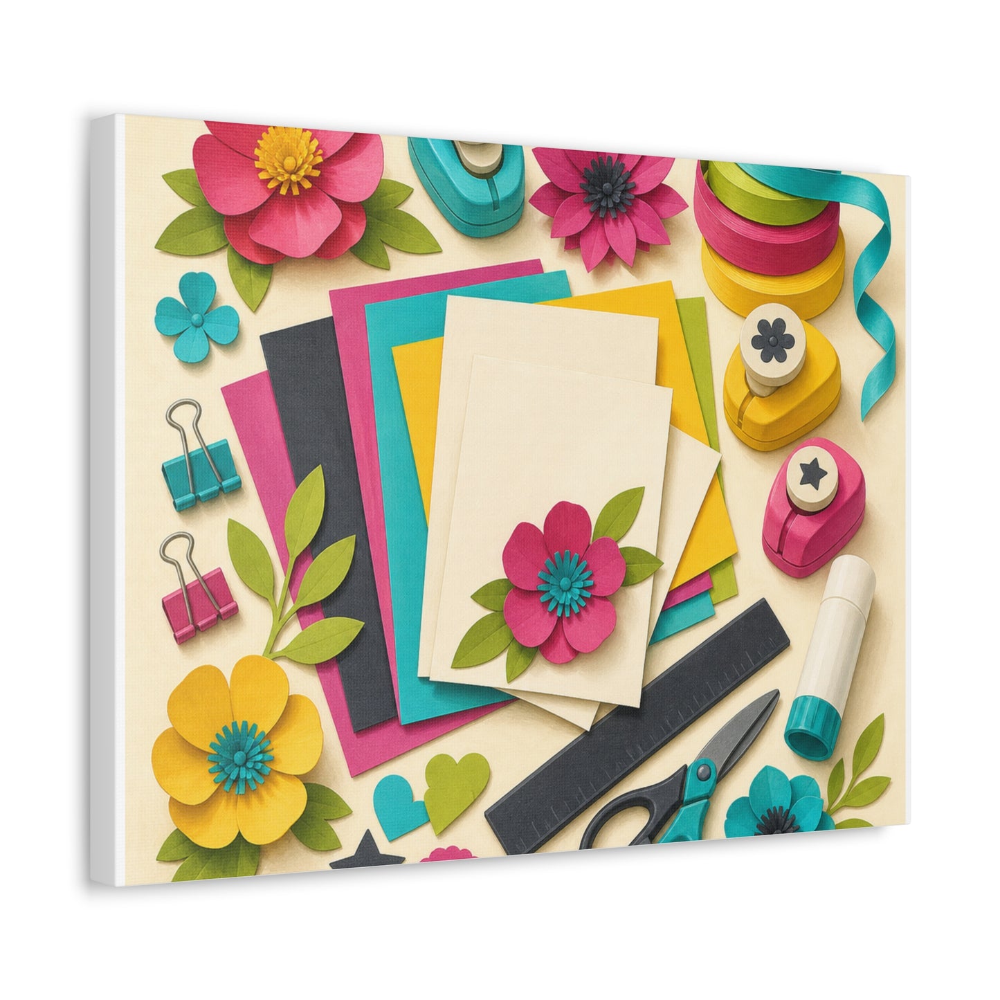Bright Paper Crafting Hobby Canvas Art