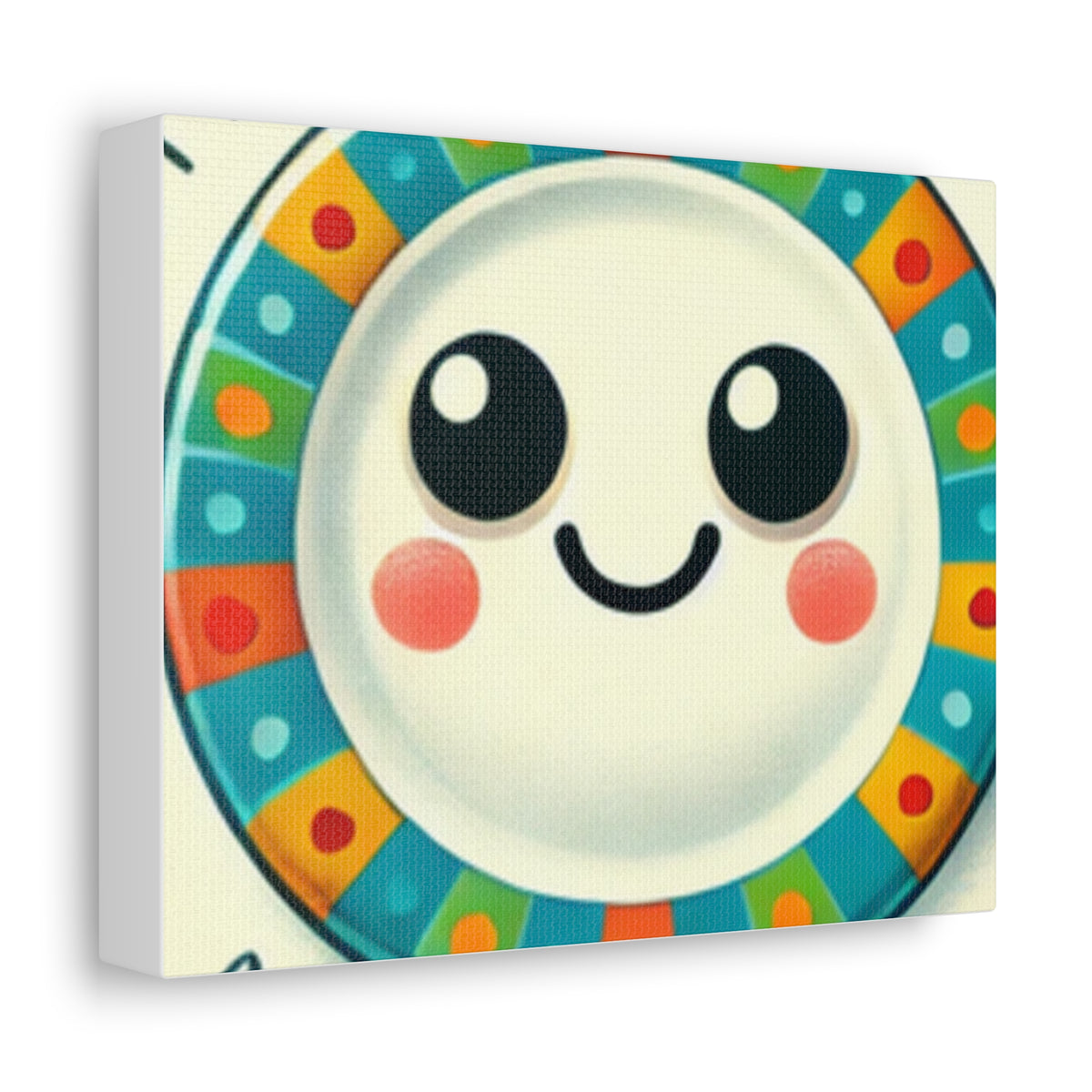 Happy Little Kitchen Club Kawaii Food Canvas Kitchen Wall Art Decor Gift